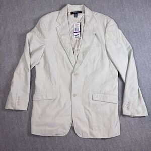 Kenneth Cole Reaction Mens Corduroy Blazer XXL Linen Tan 2-Button Sport Coat NWT